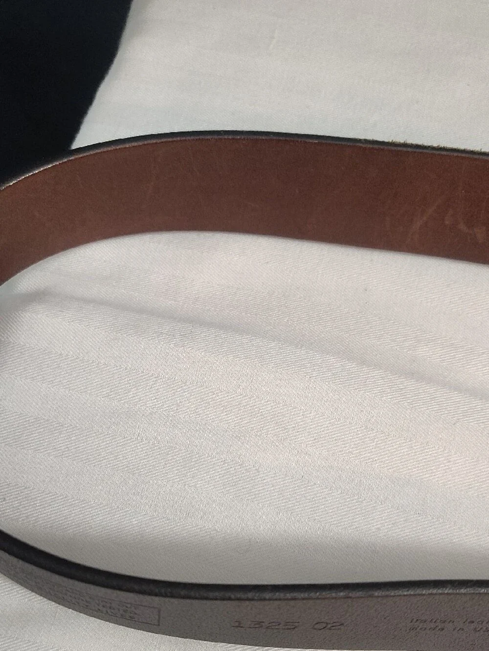 Timberland Brown Leather Belt with Brass Buckle